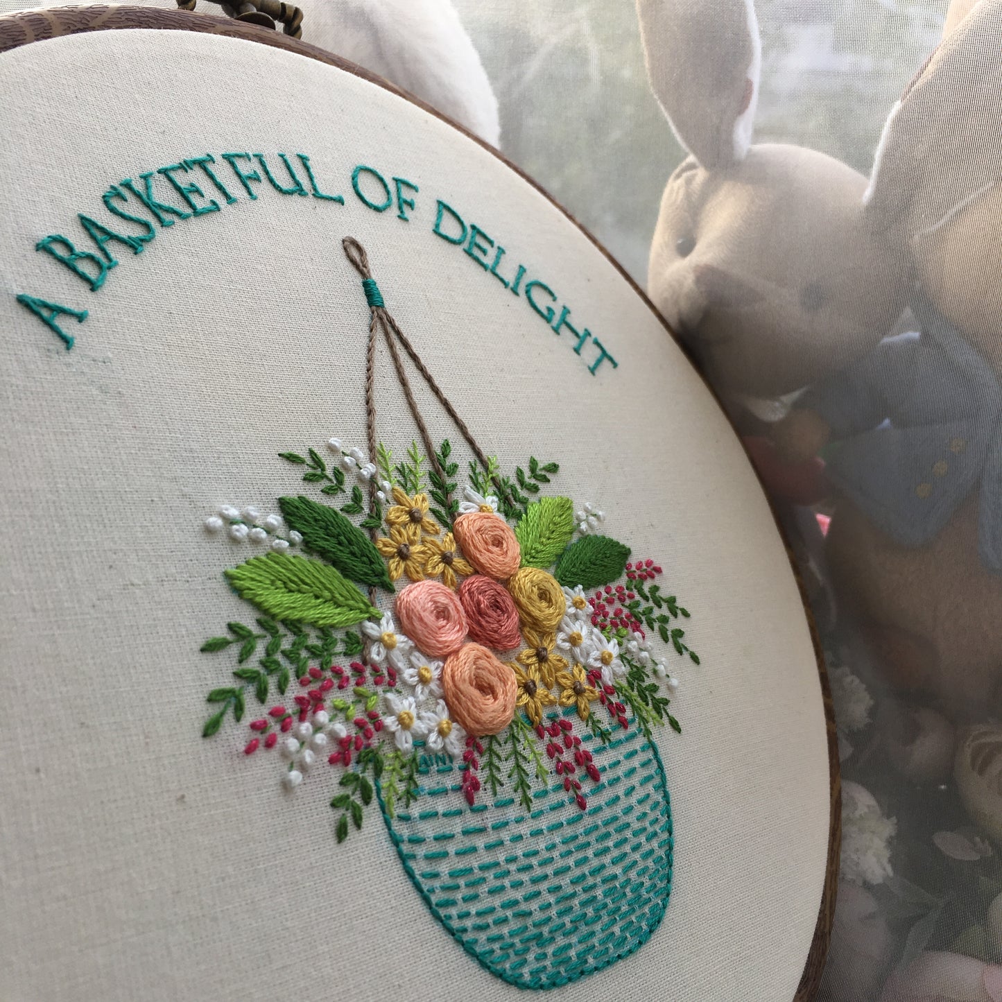 "A Basketful of Delight" Embroidery Kit