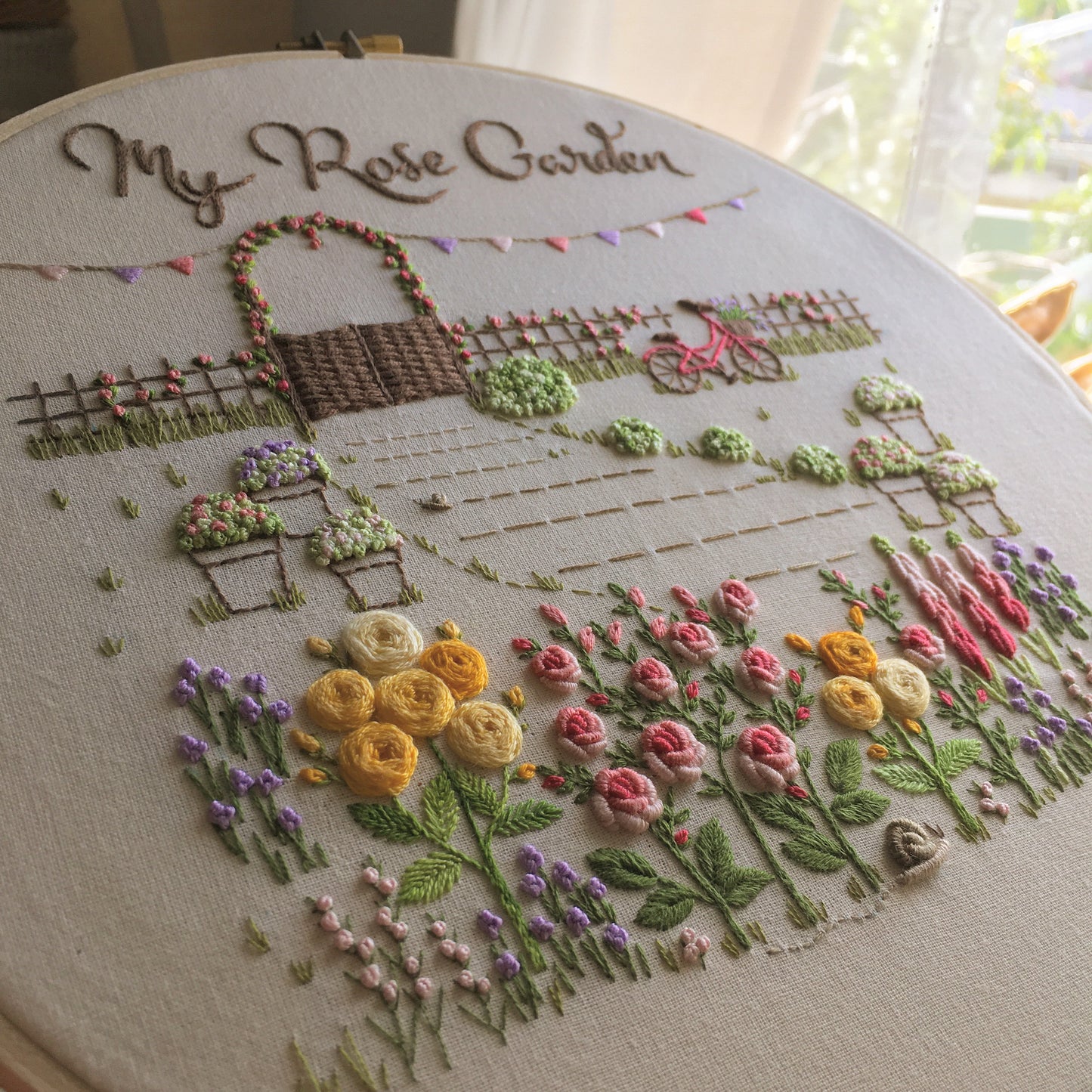 Stitch Garden Series - "My Rose Garden" Embroidery Kit