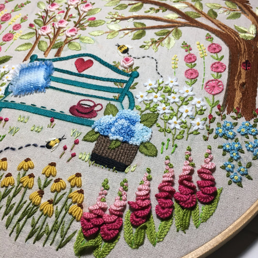 Cottage Garden Series - "Aura's Garden" Embroidery Kit