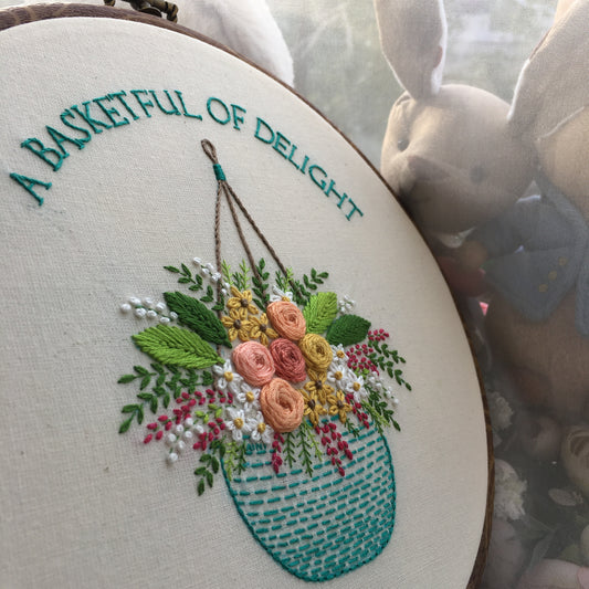 "A Basketful of Delight" Embroidery Kit