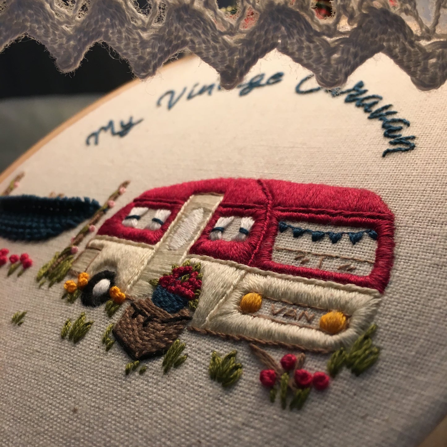 Vintage Ride Series - "My Vintage Caravan"  Embroidery Kits