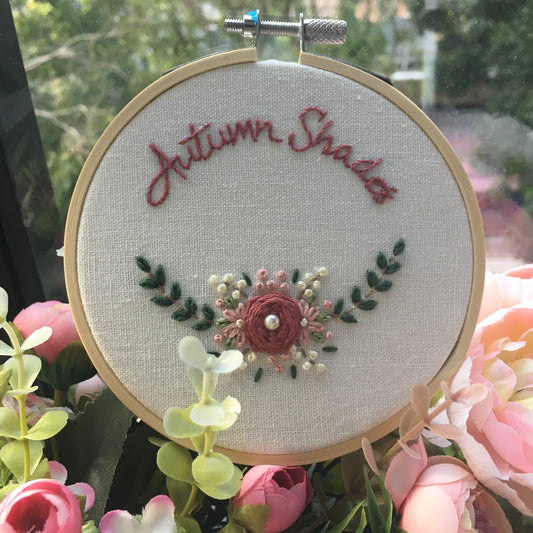 "Autumn Shades" Mini Hoop Embroidery Kit