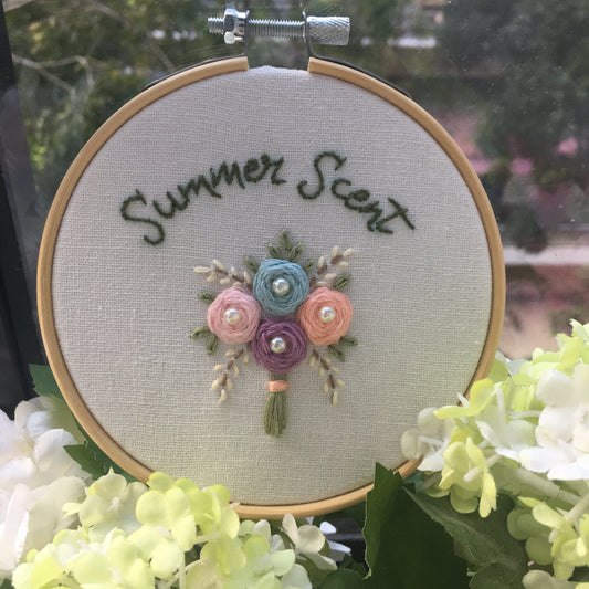 "Summer Scent" Mini Hoop Embroidery Kit